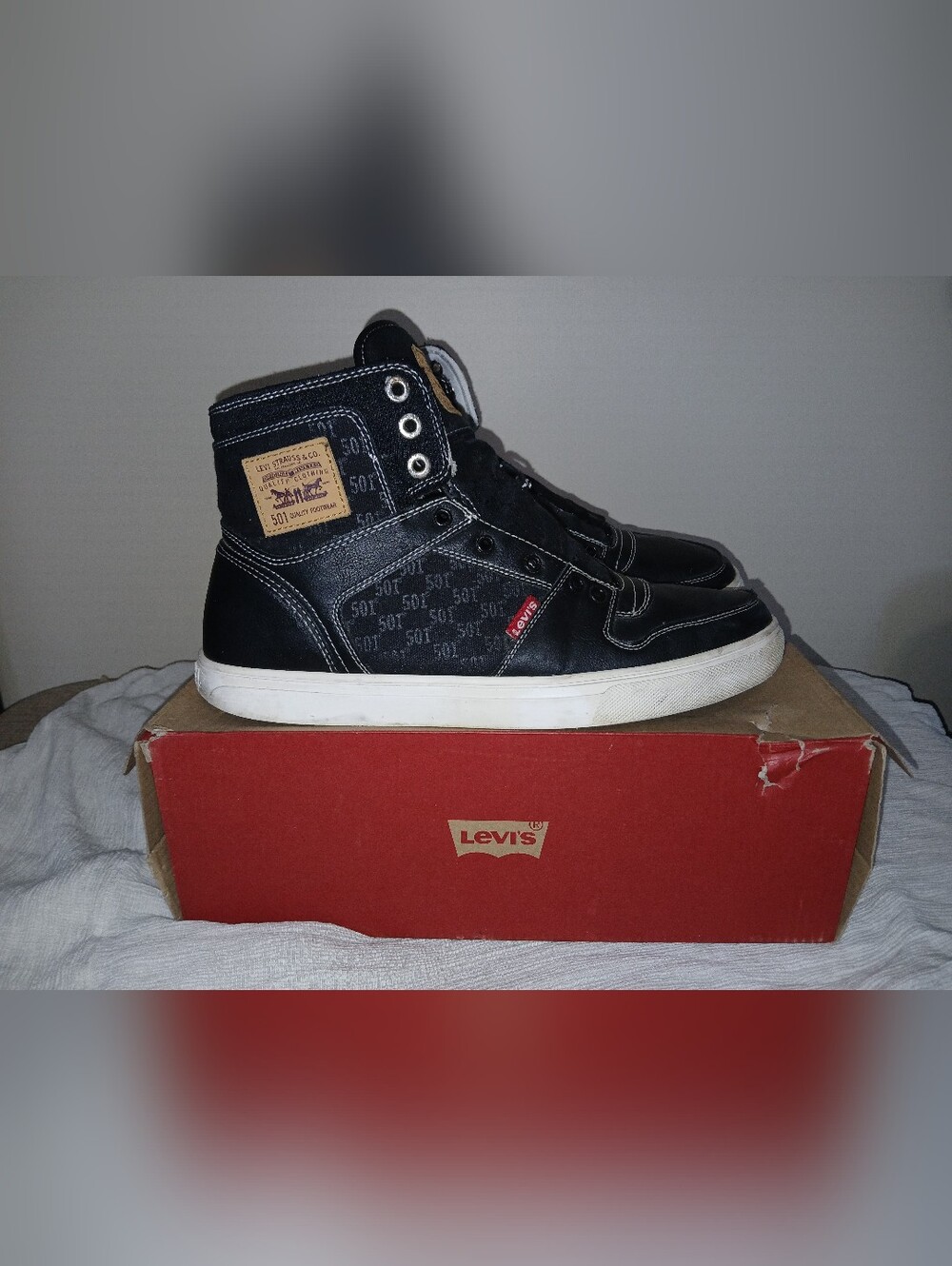 Men's Black Mason High-Top 501 Sneakers